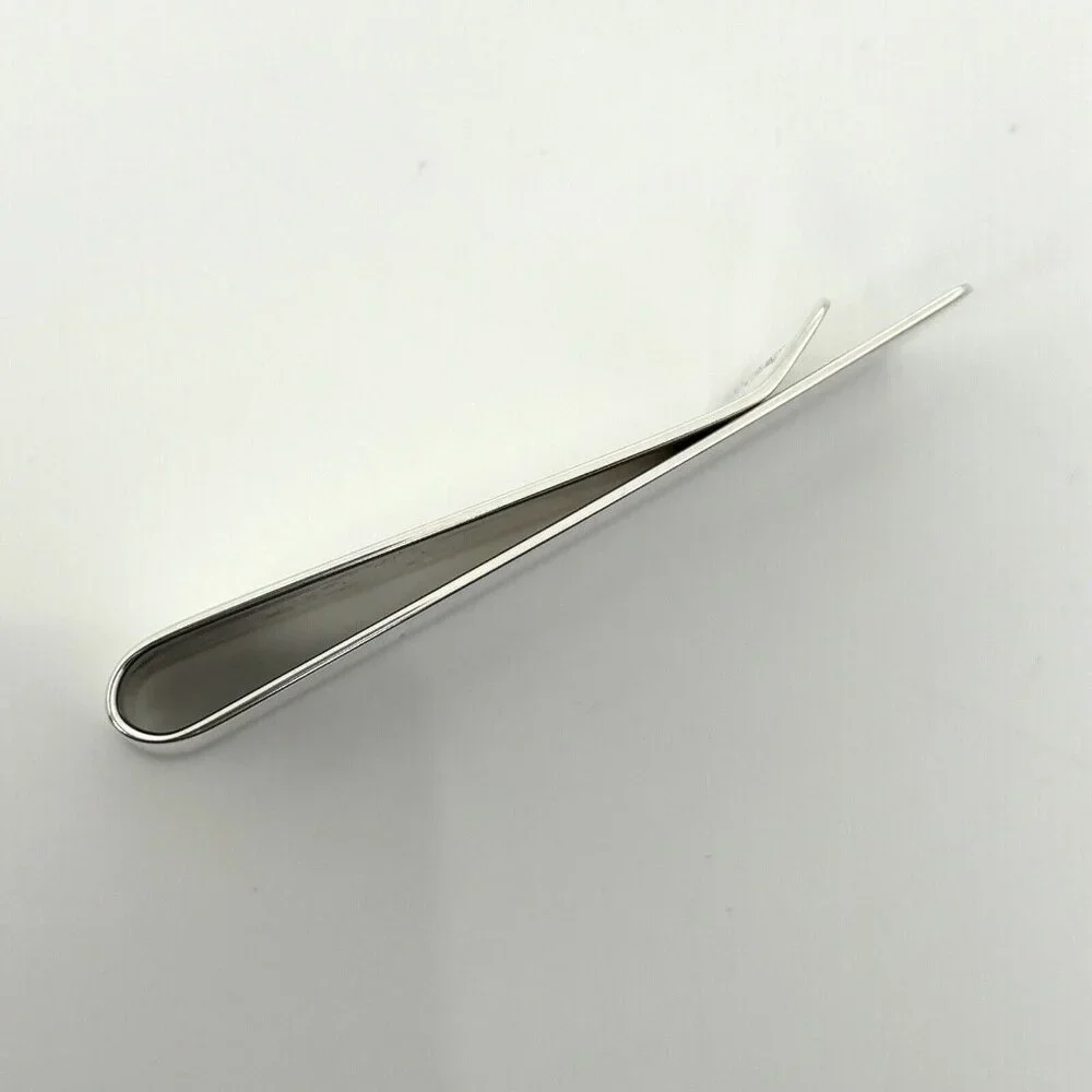 Tiffany & Co Machine Turned Pin Stripe Engravable ID Money Clip in Silver